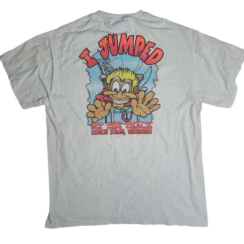 The Track Pigeon‎ Forge Tennessee Vintage Shirt "I Jumped" Size Large